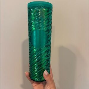 Starbucks Emerald Iridescent Twisted Tumbler